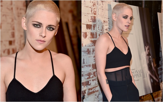 Kristen Stewart gây bất ngờ khi cạo đầu, nhuộm tóc vàng bạch kim quá nam tính