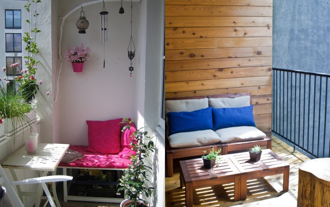 Ban công nhỏ 2m2 vẫn xinh đẹp và tiện lợi nhờ trang trí sáng tạo
