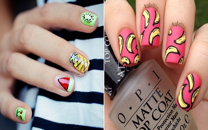 Chuối, táo, cam... ý tưởng nail hình trái cây nhiều màu sắc cho mùa hè rực rỡ