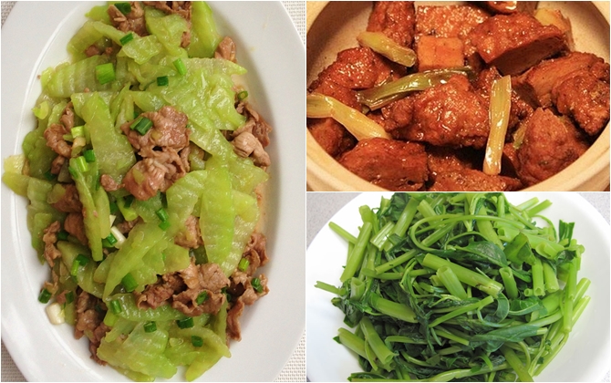 Thực đơn low carb 5/4: Giò lụa rim tiêu, su su xào thịt bò, rau muống luộc