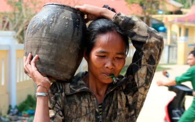 Kỳ lạ loài cây chảy ra rượu ở miền núi Quảng Bình, chị em vô tư thưởng thức