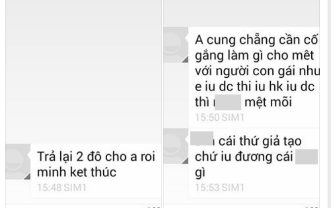 Chia tay đòi quà: Hậu chia tay, nam thanh niên nhắn tin đòi lại... 2 USD