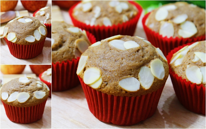 Bánh muffin chocolate hạnh nhân thơm ngào ngạt gian bếp ngày cuối tuần