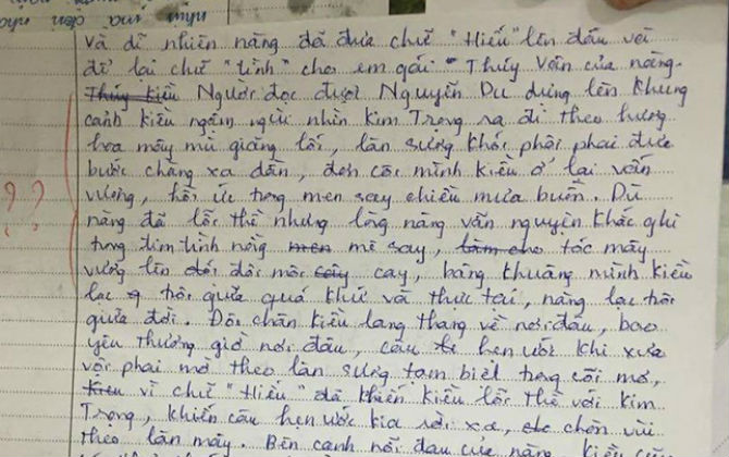 Bài văn bá đạo dùng lời ca khúc 'Lạc trôi' để phân tích truyện Kiều