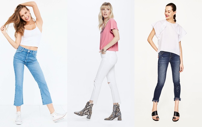 Muôn kiểu quần jeans tôn dáng cho nàng 'ba mét bẻ đôi'