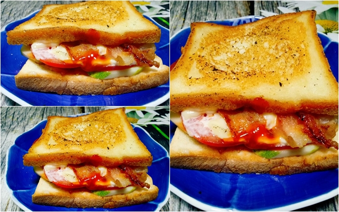 Bánh sanwich kẹp thịt cho bữa sáng cuối tuần nhanh gọn, ngon lành