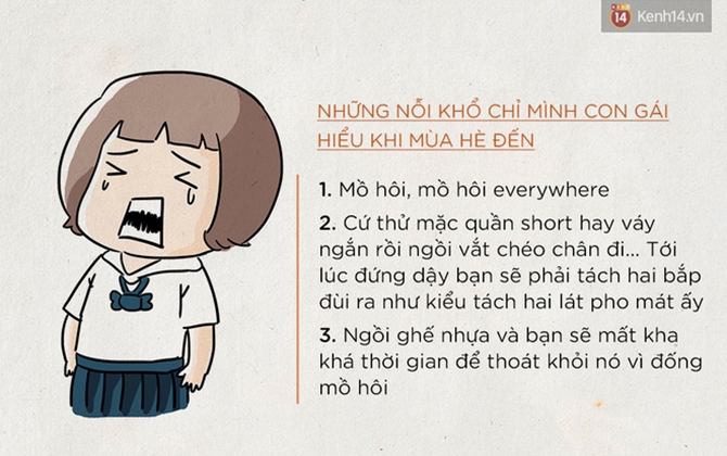 Những nỗi khổ chỉ mình phụ nữ hiểu trong ngày nắng nóng