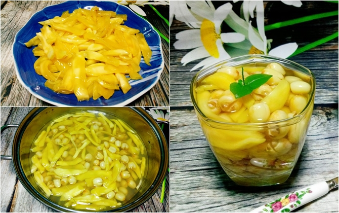 Trời đỡ nắng, vào bếp nấu chè mít hạt sen đường phèn thưởng thức thôi!