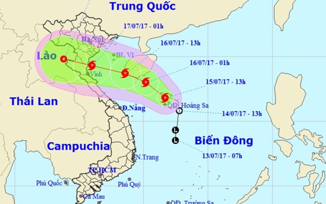 Bão số 2 giật cấp 10, đang tiến vào bờ biển các tỉnh Nam Định - Nghệ An