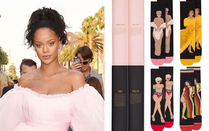 HOT: Rihanna 'ra lò' loạt tất hàng hiệu giá 1 triệu đồng/đôi