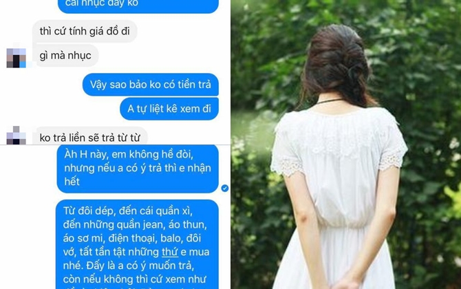 Chia tay, cô gái đòi hết quần áo, giày dép, chàng trai xin trả góp, tính tiền lãi hàng tháng làm 'hết hồn' dân mạng