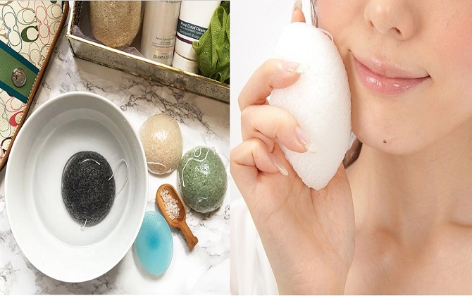 Mút rửa mặt Konjac Sponge được lùng mua 'ầm ầm' nhờ khả năng làm da sạch bóng chỉ với những thao tác đơn giản