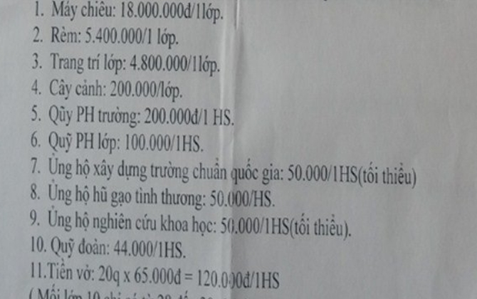 Làm gì để hiệu trưởng hết "sáng tạo" tiền trường?