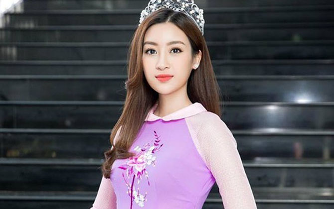 Nếu định mặc bộ áo dài sến súa này đi thi Miss World thì Đỗ Mỹ Linh sai quá rồi