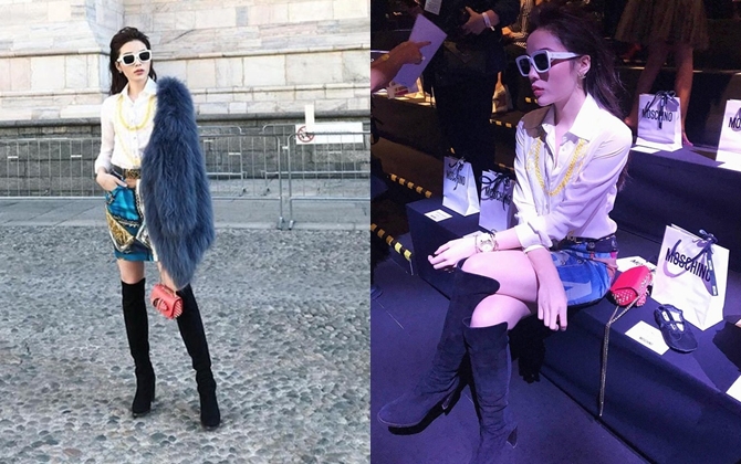 Sau khi 'dát' bộ đồ gần 1 tỷ đồng, Kỳ Duyên tiếp tục 'vung tiền' tại Milan Fashion Week