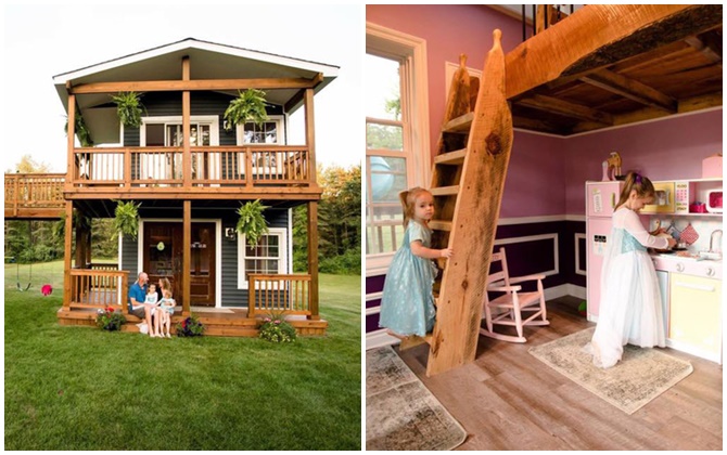 Ngôi nhà vạn người mê của ông bố Mỹ làm cho con gái