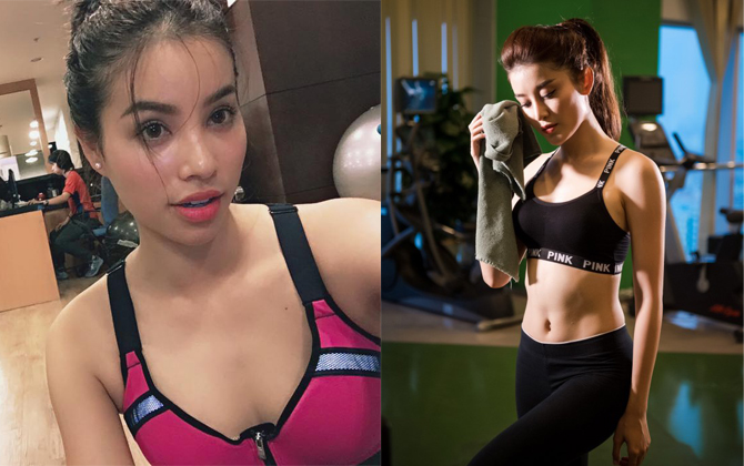 Soi khoảnh khắc "mướt mồ hôi" của 4 nàng hậu trong phòng tập - ai sexy nhất?!
