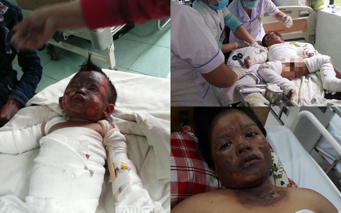 Đèn dầu vướng đổ vào màn, mẹ con thai phụ thành ngọn đuốc sống, quằn quại trong đám lửa giữa đêm
