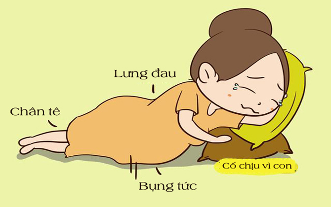 Nhật ký một đêm ngủ "như đánh vật" của mẹ bầu