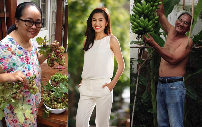 Loạt ảnh hiếm hoi về cuộc sống giản dị mà hạnh phúc bố mẹ ruột Hà Tăng