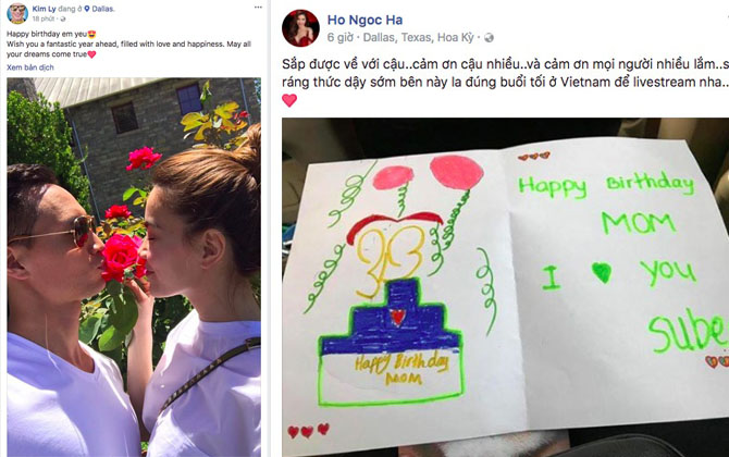 Hà Hồ hẳn phải ngất ngây khi được hai người đàn ông quan trọng này chúc mừng sinh nhật theo cách rất riêng