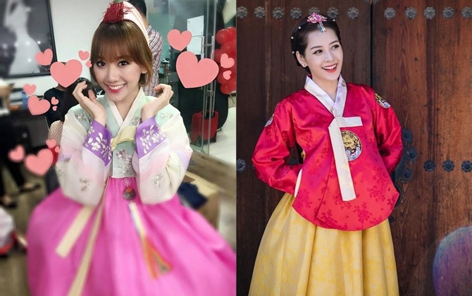 Gái Hàn Hari Won "lép vế" trước Chi Pu và dàn sao Việt khi diện Hanbok