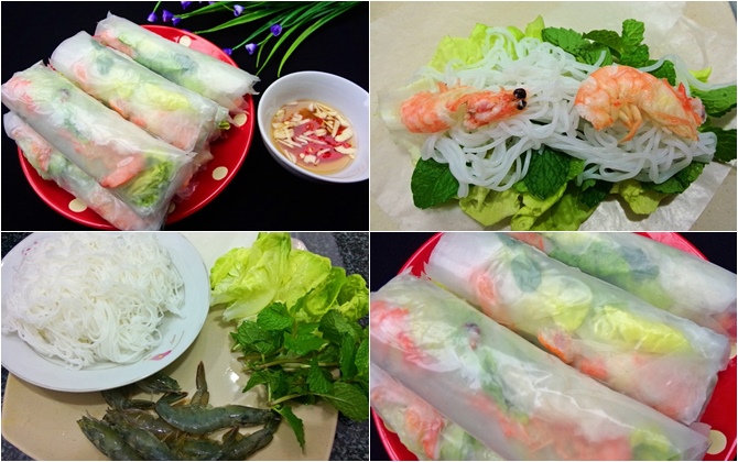 Nem cuốn tôm ngon miệng đổi vị bữa cơm cuối tuần