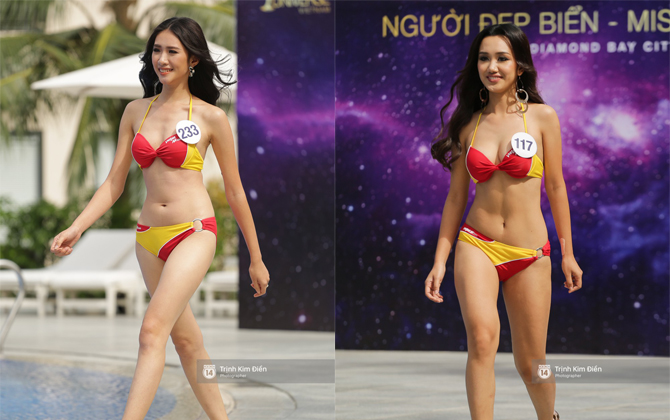 Dàn người đẹp Hoa hậu Hoàn vũ lộ đùi to, bụng mỡ khác xa ảnh photoshop trong phần thi trình diễn bikini