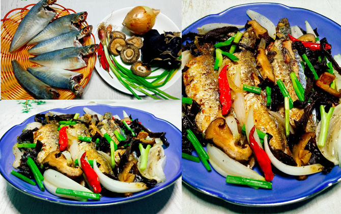 Cá nục om nấm đậm đà đánh bay nồi cơm ngày lạnh