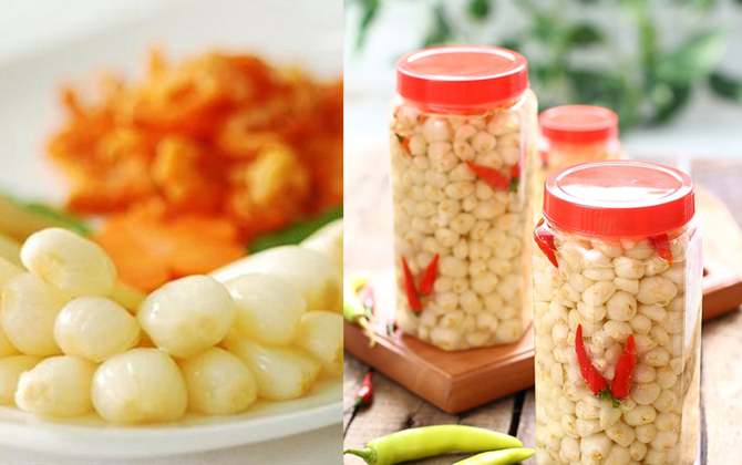 Không cần ngâm giấm vẫn làm được củ kiệu, trắng tinh, đỡ hăng mà lại để được lâu hơn bình thường