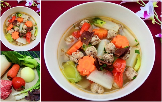 Món canh mọc nấu củ quả - đơn giản, ngon miệng lại đủ chất