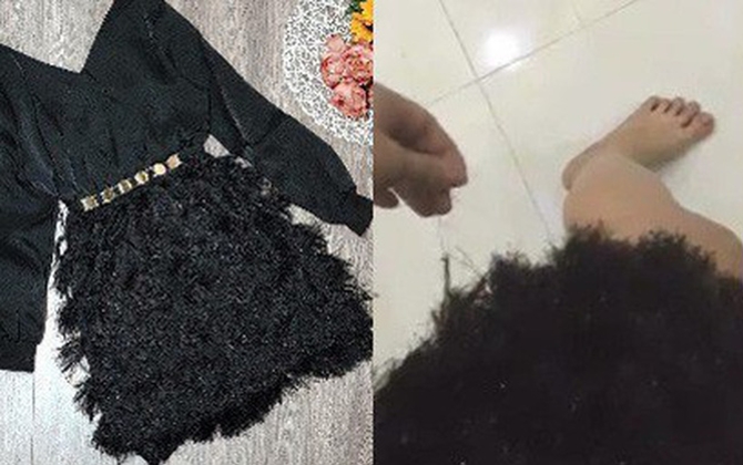 Mua váy lông đính kim sa về diện Tết, cô nàng gặp cảnh "váy ơi ở lại lông rụng nhé", còn bị chủ shop mắng tới tấp