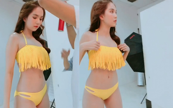 Bất ngờ khoe clip chụp bikini, Ngọc Trinh có còn xứng đáng với danh hiệu “Nữ hoàng nội y”?