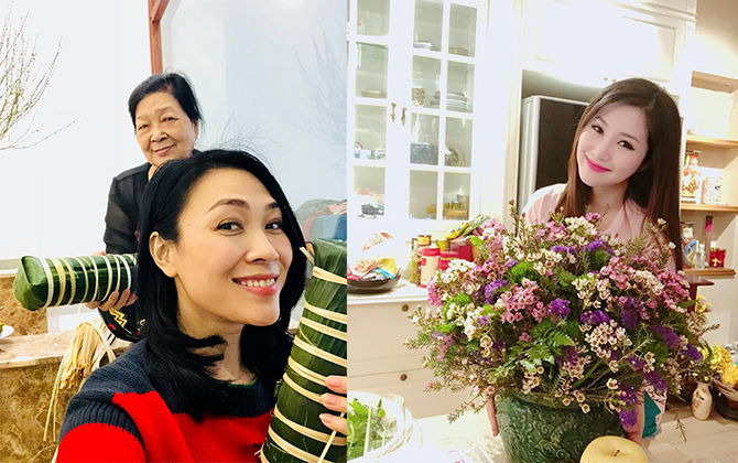 Sao Việt rộn ràng dọn nhà, trang hoàng nhà cửa đón Tết
