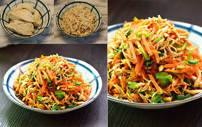 Tận dụng thịt gà thừa làm salad gà trộn - món ngon chống ngán ngày Tết