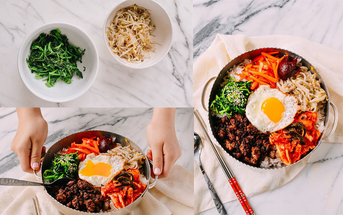 Bữa trưa cuối tuần mà có tô cơm trộn Bibimbap đúng chuẩn vị Hàn còn gì tuyệt hơn!