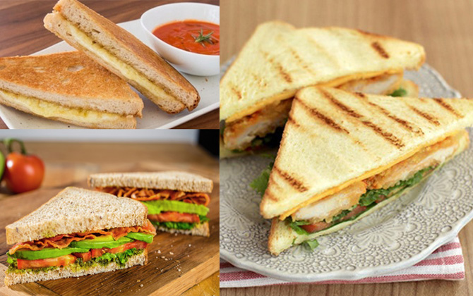 5 phút có ngay bánh mì sandwich nướng giòn rụm, thơm lừng cho bữa sáng