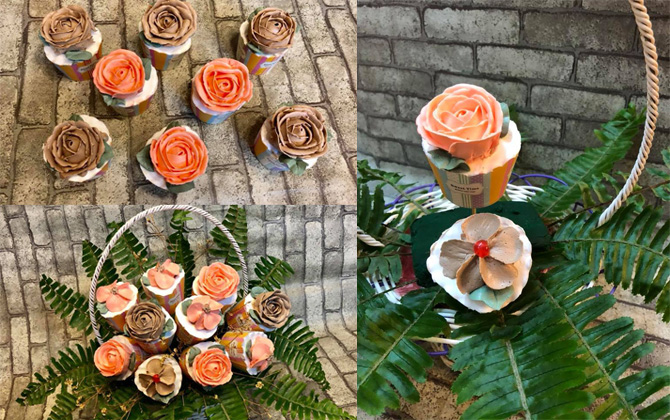 Mách anh xã cách làm bánh cupcake hình hoa hồng tặng chị em cho ngày 8/3 thêm ý nghĩa