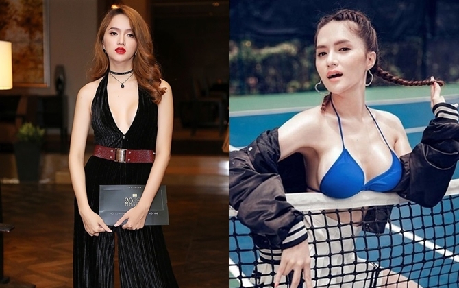 Hoa hậu Hương Giang chuộng váy áo hở vòng một siêu sexy