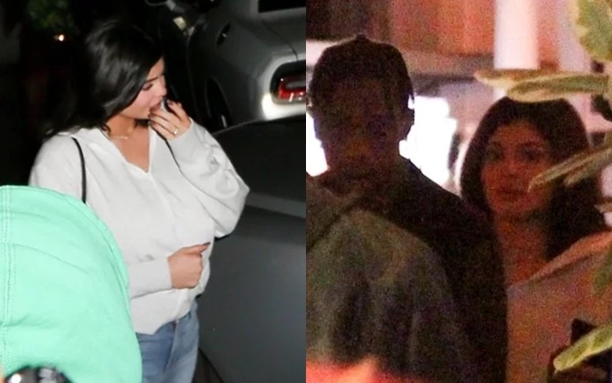 Mới sinh con được 1 tháng, Kylie Jenner bị bắt gặp xuống phố hẹn hò cùng bạn trai