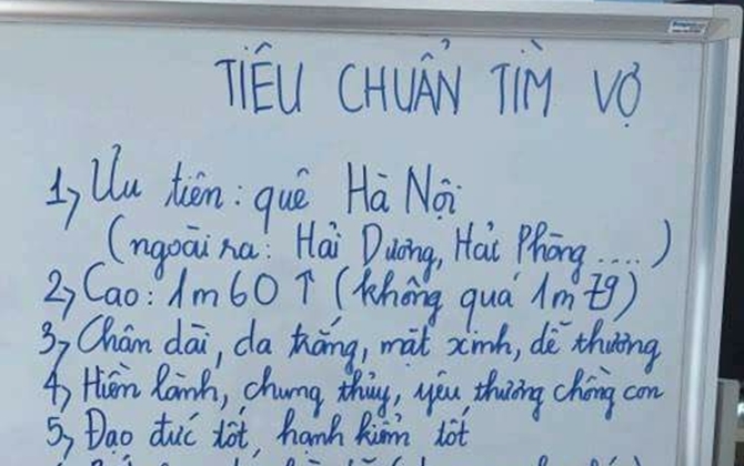 Sốc với 12 tiêu chuẩn chọn vợ Hà Nội, cao 1m60 và không được tự ý mang tiền về nhà đẻ