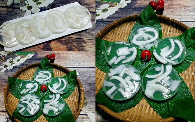 Mách các mẹ công thức làm rau câu dừa non ngọt thơm, hấp dẫn