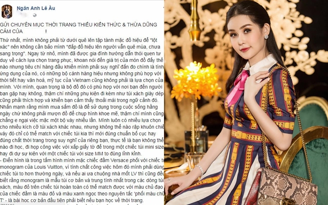 Bị chê mặc đồ hiệu vẫn ‘quê mùa’, Ngân Anh đáp trả: ‘Thiếu kiến thức đừng nên phán xét’