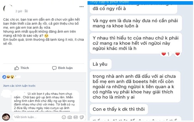 Giận dỗi khi bạn trai không "khoe" mình lên mạng xã hội, cô gái trẻ nhận nhiều lời chỉ trích từ dư luận bởi sở thích sống ảo này