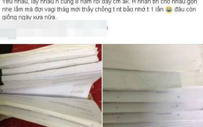 Chồng in gần 800 trang tin nhắn di động thời đang yêu, cư dân mạng 'tan chảy' không nói nên lời