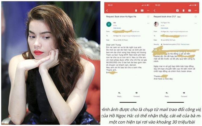 Hồ Ngọc Hà và quản lý lên tiếng sau nghi vấn lộ cát-xê 90 triệu/show
