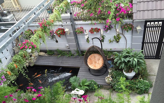 Muôn kiểu hồ cá độc đáo trong biệt thự tiền tỷ của sao Việt khiến fan choáng ngợp