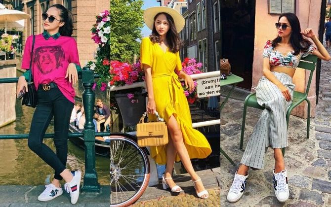 Hoa hậu Chuyển giới Hương Giang ''chiếm sóng'' street style tuần qua với những set đồ hiệu trẻ trung sành điệu ''chất lừ''