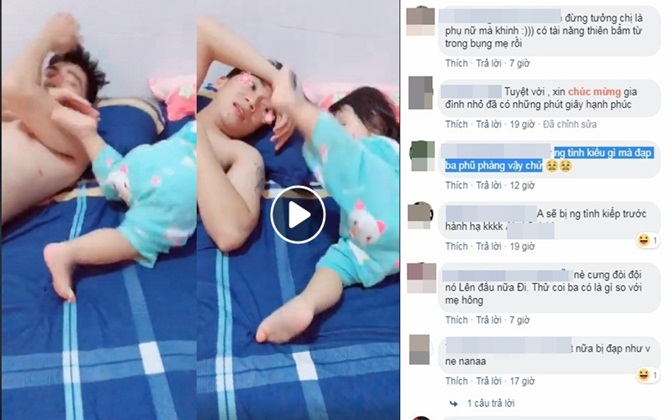 Ai bảo con gái là "người tình kiếp trước" của bố nữa không? Clip khiến ai xem cũng phải cười nắc nẻ