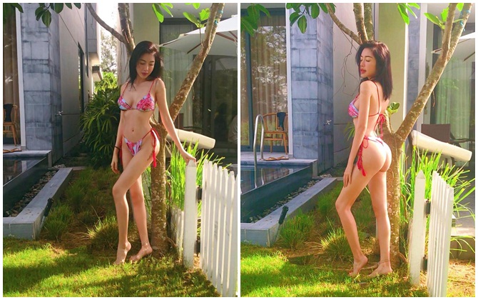 Elly Trần bị chê vòng 3 là 'hàng giả' trong loạt ảnh phô diễn hình thể với bikini